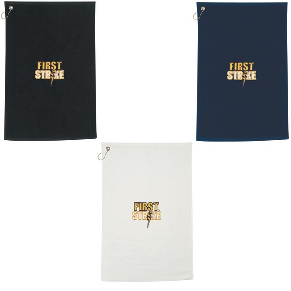 AH6074 Golf TOWEL With Embroidered Custom Imprint